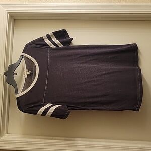 Billabong Semi-sheer Black White Trim Top Size M